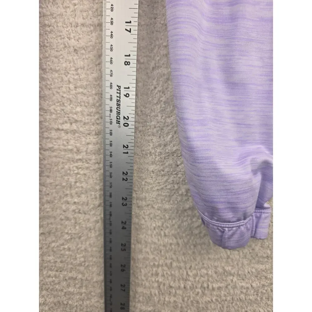 Nike Girls Dri-Fit Heathered Purple Athletic Leggings Logo Side Taping Size Sm